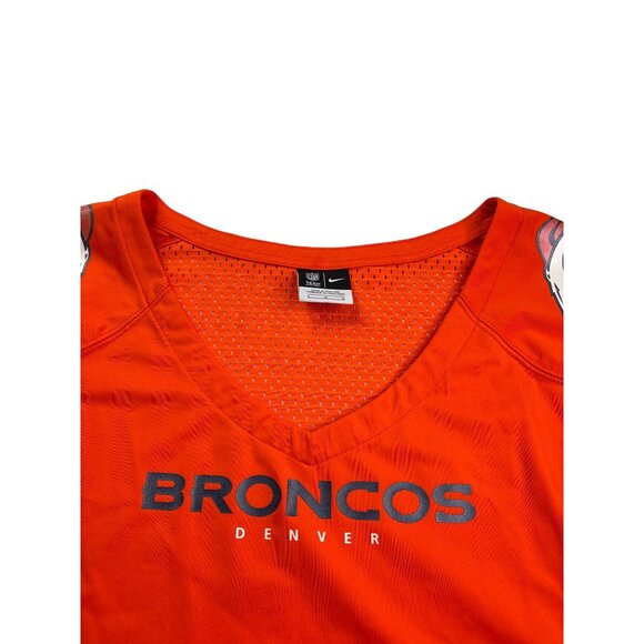 Nike NFL Team Apparel Denver Broncos Womens Mesh Jersey Top Size L - Picture 2 of 8